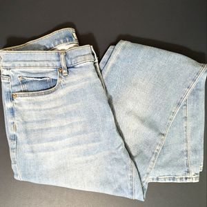 LOFT Super Soft Mid Rise Light Wash Girlfriend Jean